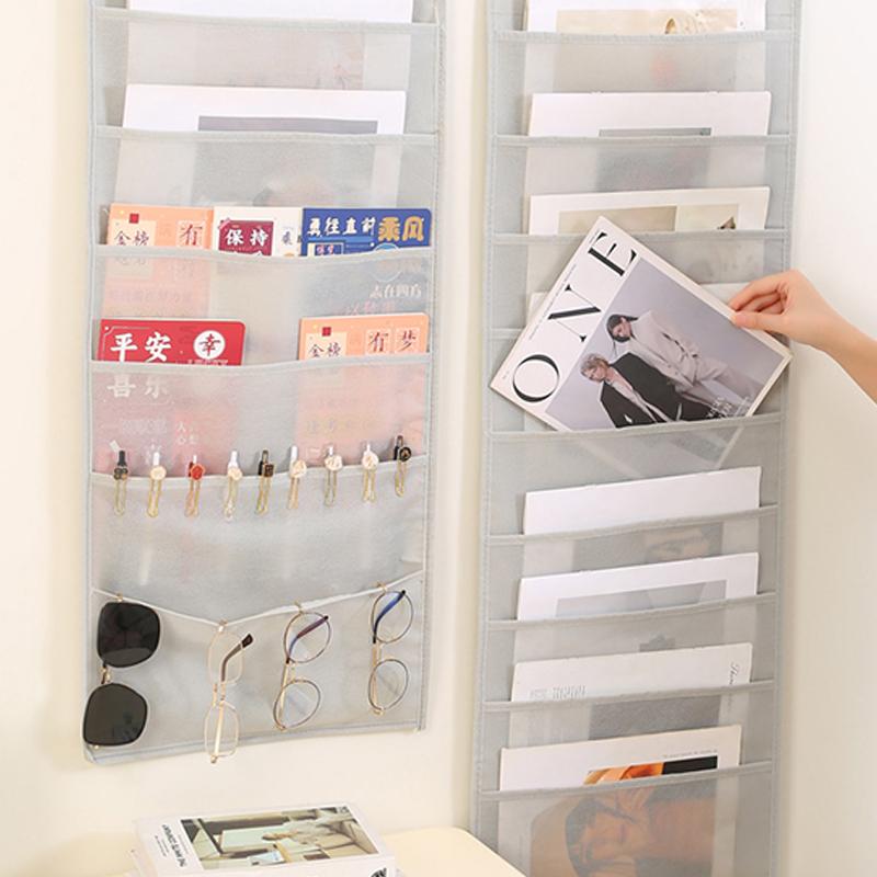 Document Hanging Storage Bag Oxford Cloth Storage Pocket Chart Hanging File Folding Holder Cascading Fabric Organizer For Office