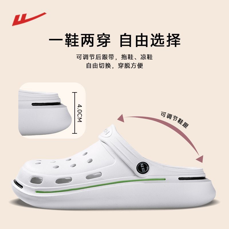 Pull Back Fashion Hole Shoes Men's Comfortable Stepping On Shit Feeling Bag Head Drag Outside Wear Non-slip Thick-soled Wear-resistant Outdoor Beach