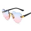 Child Rimless Frame Sunglasses Children Kids Gray Pink Red Lens Fashion Uv400 Protection Eyewear