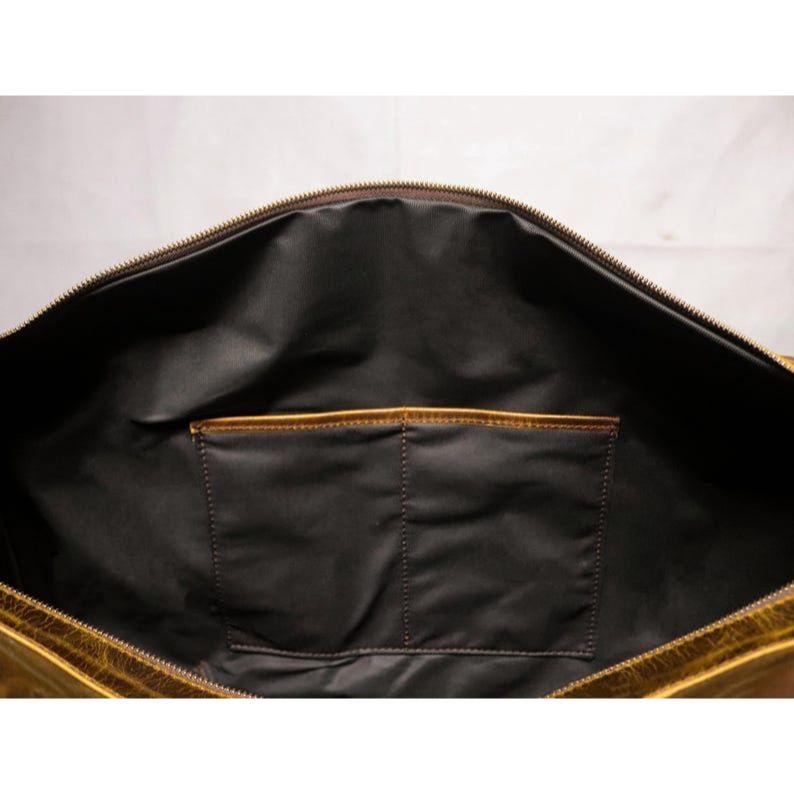 Buffalo Leather Duffle Bag: Handmade Full Grain Weekender