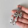 Cute Bowknot Keychain Phone Charm Beads Keyrings Alloy Material Durable Phone Pendant Perfect Gift for Fashion Lovers