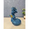 Lady with Basket Showpiece for Home Decor & Office Decor (Blue, 11.5" Inch Size)