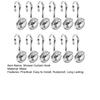 12Pcs Shower Curtain Hooks Rustproof Corrosion Resistant Simple Installation Decorative Metal Shower