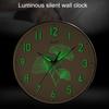 Round Wall Clock Luminous Silent Quartz Movement Living Room Bedroom Home Pendant Clock