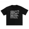 ZYLLO Men T-Shirt Washed Black Print Graphic Oversized Korean Fashion Short Sleeve Tops Tees Y2k Streetwear Clothing