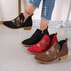 Large Size Chelsea Boots Women's Autumn and Winter New Embroidered Side Zipper Fashion Short Boots Women