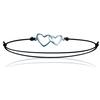 [M7301] - Silver Bracelet 'Love' Black Silver - 18x9 Mm
