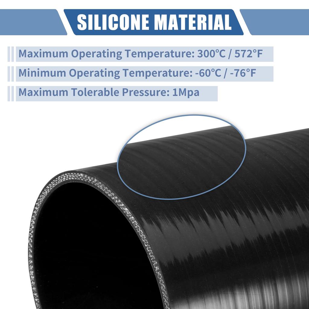 X AUTOHAUX Silicone Hose Silicone Pipe Radiator Hose 1 Piece Inner Diameter 65mm Length