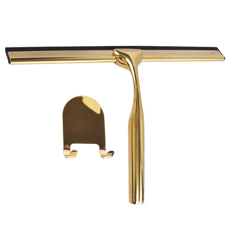 Shower Squeegee Stainless Steel Glass Window Squeegees Non-Slip Blade Handle for Bathroom Door Mirror Car Glass K0AB