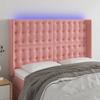 VidaXL LED Headboard Bedroom Furniture Double Bed Accessory Head of Bed Frame Interior Pink 3124535