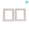 2Pcs 1/12 Mini Resin Photo Frame Dollhouse Miniature Accessories Simulation Furniture Model Toy for Children Doll House Decor