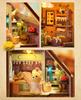 Moin Moin Dollhouse Miniature DIY Kit Arrange and Stack As You Colorful Town with and Removable Front LED Antique Style Craft 2306dh396 Set, Like,