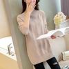 Women's Sweater Mid Length Loose Bottoming Shirt Half Turtleneck Large Size Knit Sweater Top