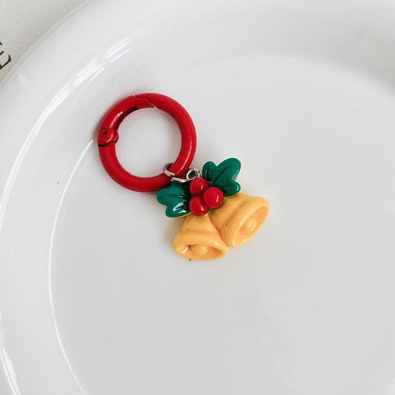 Kawaii Christmas Keychain Cartoon Santa Claus Elk Tree Snowman Pendant Key Ring Backpack Decoration Couple Friends Gifts