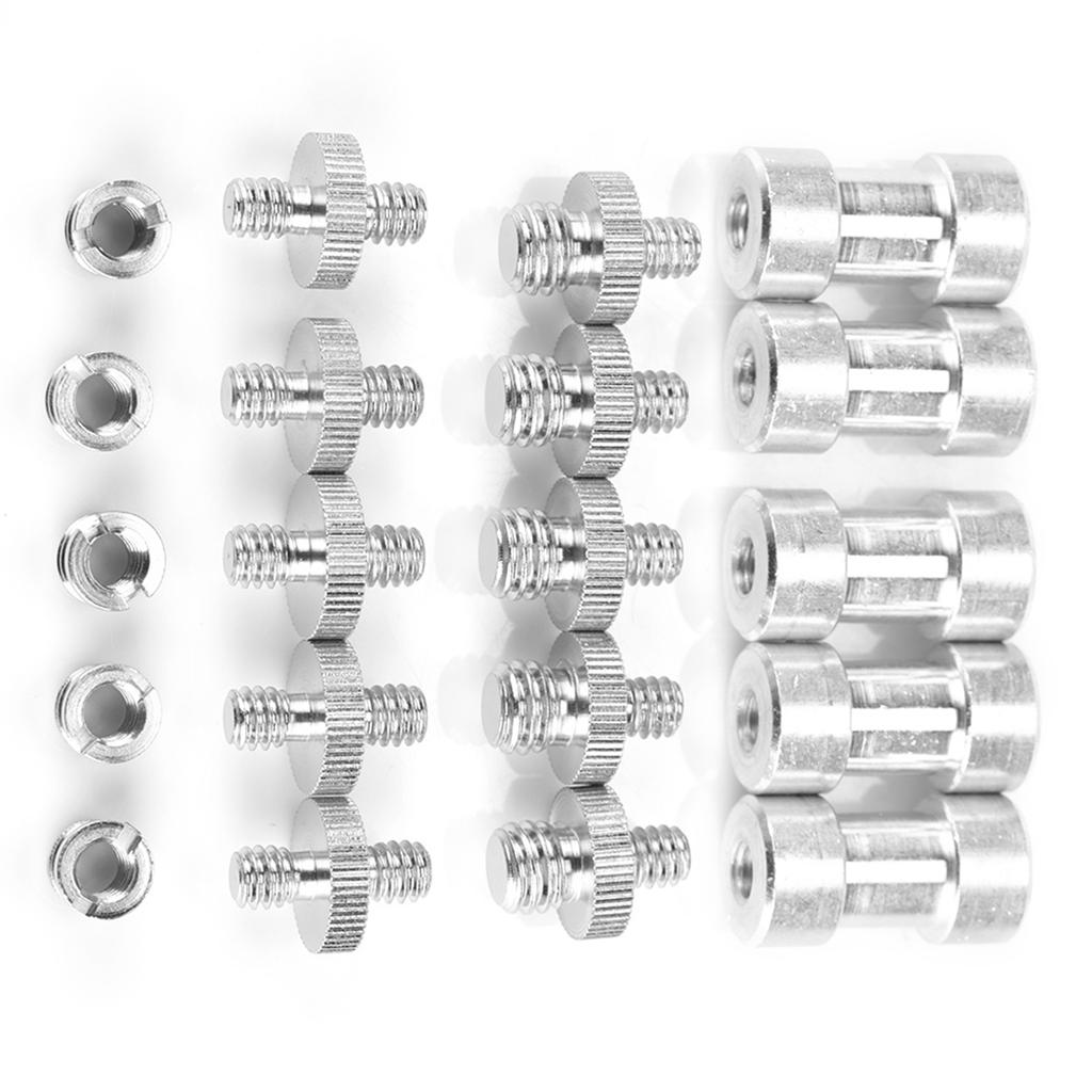 20 шт. 1/4 дюйма 3/8 дюйма Мужской Женский Конвертер Резьбовые Адаптерные Винты Аксессуар