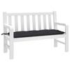 VidaXL Garden Bench Cushion, Bench Cover with String Ties, Waterproof Outdoor Cushion, Black 120x50x7 Cm 361590