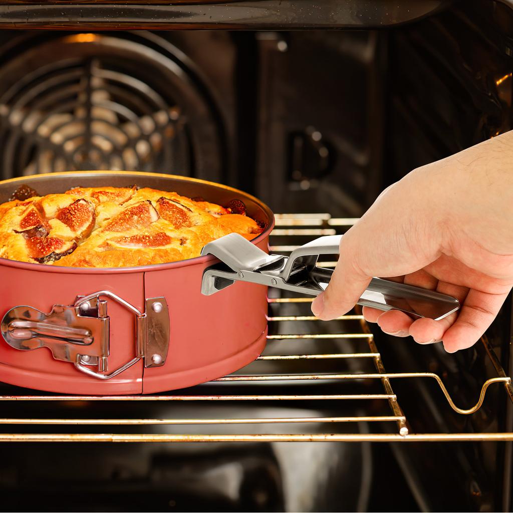 Pans Anti-scald Clip for Bowl Hot Dish Gripper Fixture Pizza Plate Lifter Silver