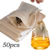 50 шт./100 шт. одноразовые чайные пакетики для листового чая, пустые чайные пакетики для рассыпного чая с шнурком, фильтр-пакеты для натурального чая для рассыпного чая 1,97*2,76 дюйма