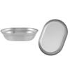 New Elegant Meal Dish 304Stainless Steel Serving Plate Dinner Plate Soup Plate Suitable for Entertaining and Daily Use