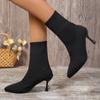 Fashion Women's Shoes 2024 Fashion Ankle Women's Boots High Quality Pointed Toe Modern Boots Women Sexy Slip-on Solid Shoes for Women
