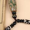 1PC Portable Natural Tibet Bead Good Luck Gift  Versatile Nine Eye Tibet Dzi Pendant Choker Nacklace
