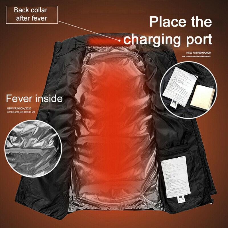 Жилет с подогревом, теплое тело, электрическое USB-пальто для мужчин и женщин, куртка с подогревом