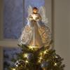 Golden Christmas Tree Top Star LED Illumination LED Glowing Pendant Angel Doll Tree Top Home