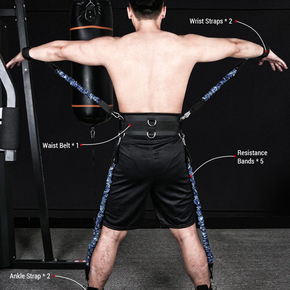 Boxing Resistance Bands Set Speed and Agility Resistance Trainer Bands for Boxing Muay Thai Karate