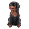 Dog Desktop Ornament Resin Adorable Sitting Dog Figurine for Bedrooms Balconies Bookshelves Gift