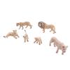 6 Pcs Lions Model Set Lifelike Mini Wild Animals Statue Lions Family Figures Decoraion for School Project