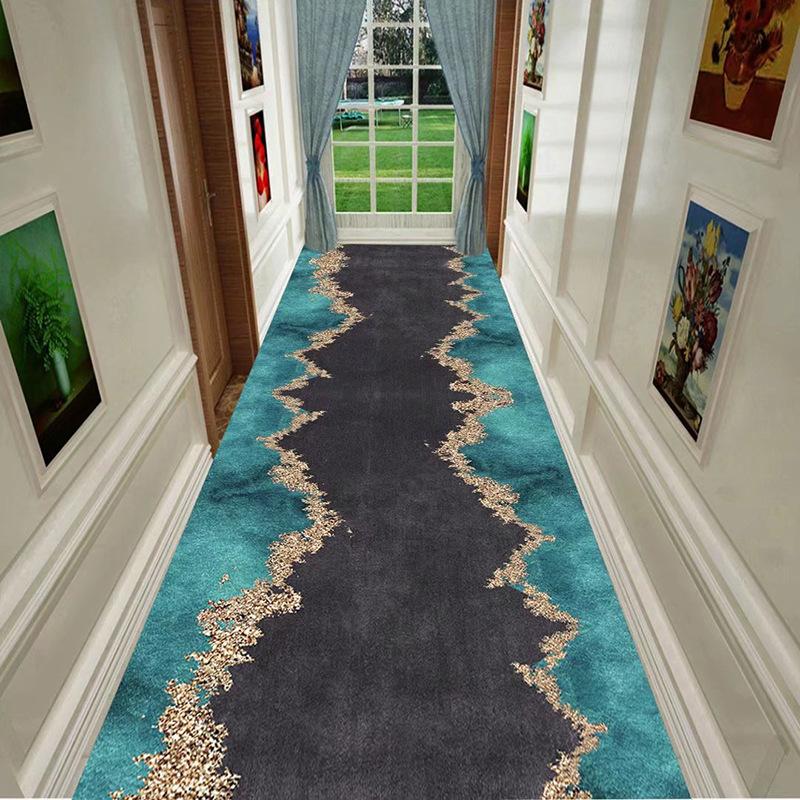 Geometric Nordic Long Corridor Carpet Anti Slip Hallway Area Rugs Decoration Home Porch Entry Doormat Washable Carpet Runner