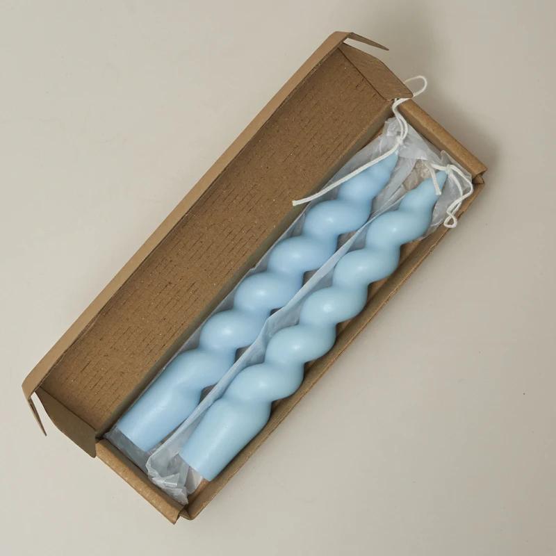 Twist Candles Sented Stick Candle and Candle Holders Ceramic Candle Stand Glass Tealight Candlelistick Wholesale Candles