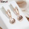 Kinel Glossy Disc Dangle Earrings For Women Easy Matching Trendy Jewelry