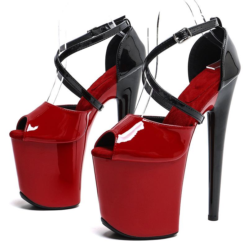 Sexy Women Pole Dance Shoes Pumps Party Club Platform High-heeled Shoes Summer Peep Toe Sandals