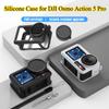 Silicone Case for DJI Action 5 Pro Accessory Soft Shell + Lens Cap Cover Rubber Silicone Protect Case for DJI Osmo Action 5 Pro