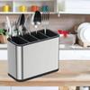 Multifunctional Kitchen Utensil Holder Stainless Steel Spoon Fork Chopstick Holder