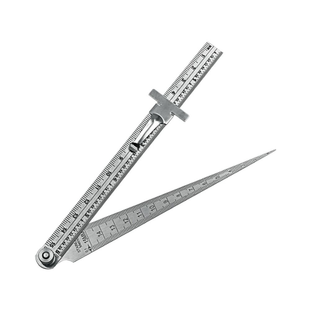 Feeler Gauge Stainless Steel Gap Gauge Depth Ruler Taper Welding Gauge Tapered Ruler Measuring Tool