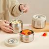 304 Stainless Steel Vacuum Thermal Lunch Box With Handle Portable Leak Proof Insulated Bento Box For Students Adults