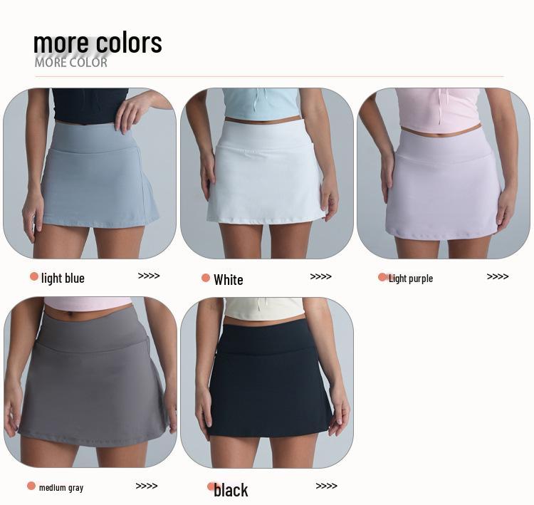 High-Waist Quick-Dry Tennis & Yoga Skort with Built-In Shorts