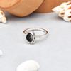 925 Sterling Silver Raw Bicolor Tourmaline Gemstone Ring Size  8 US Gift Ring