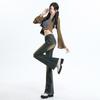 Women's Autumn Spice Girls Retro Slim-Fit High Waist Skinny Elastic Flared Pants Women's Autumn
