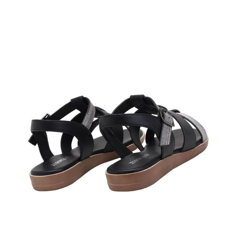 Fashion Roman Shoes Hollowed Out Beach Rhinestones with Open-toed Flat Sandals