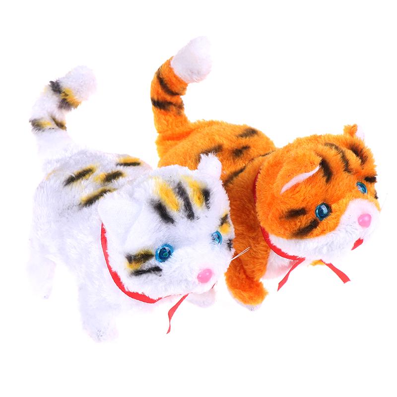 Electronic Pets Cats Dolls Cat Plush Walking Barking Kids Educational Toy