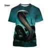 Cobra Series 3D Printed Men's Casual Short Sleeved T-shirt