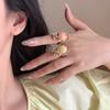 Punk Style Retro Insect Ring Macaron Color Enamel Beetle Ring Beetle Opening Ring  Decoration