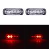 2PCS 12-24V Amber Strobe Side Warning 4 Led Grill Flashing Lightbar Breakdown Emergency For Truck Trailer LED Light