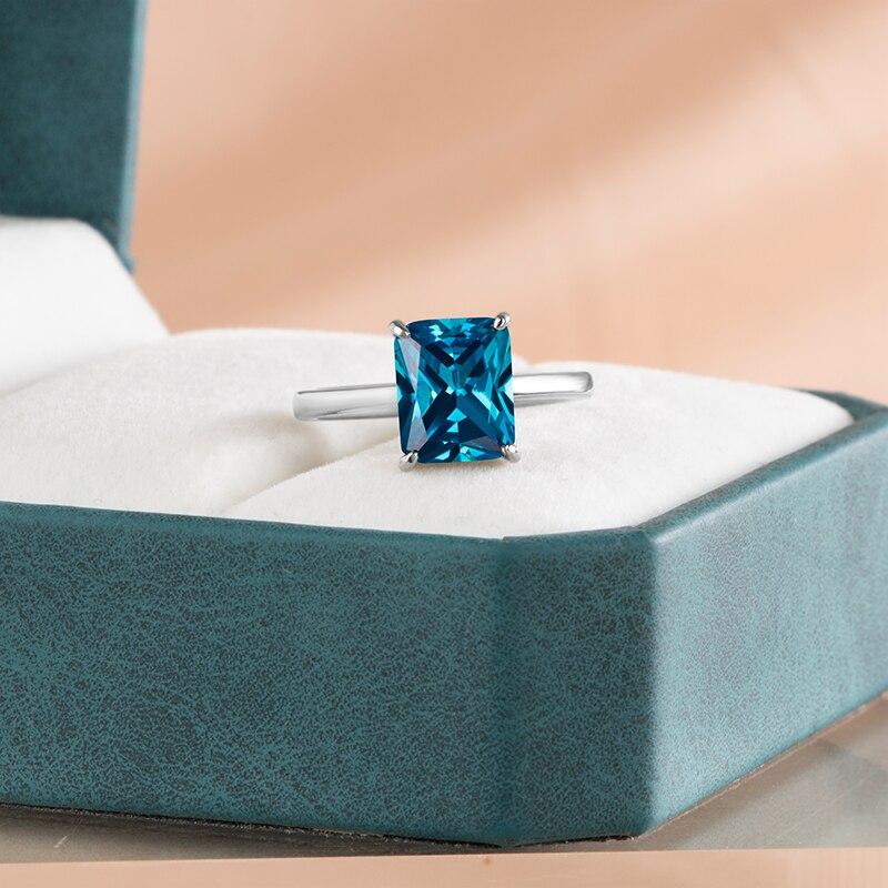 Gica Gema Classic 925 Sterling Silver Ring With Zircon Women Fine Finger Jewelry