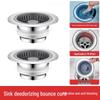 Durable Kitchen Sink Pop-up Basin: Insect-Proof, Leak-Proof, Odor-Proof, Anti-Clogging Vegetable Washing Net.