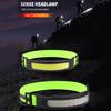 Camping Headlight Intelligent Waving Sensor Headlight Rechargeable Reflective Headband for Outdoor Night Fishing Cycling Hiking