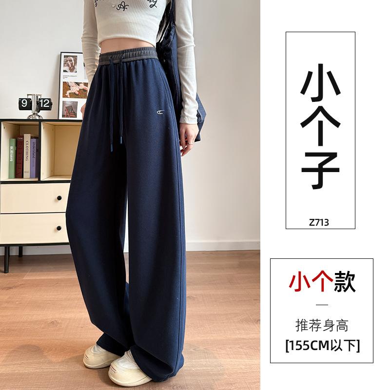 Casual Sweatpants Women's New Gray Autumn Small Casual and Thin Wide-leg Scimitar Sickle Pants